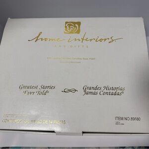 Home Interiors White and Gold Gift Box